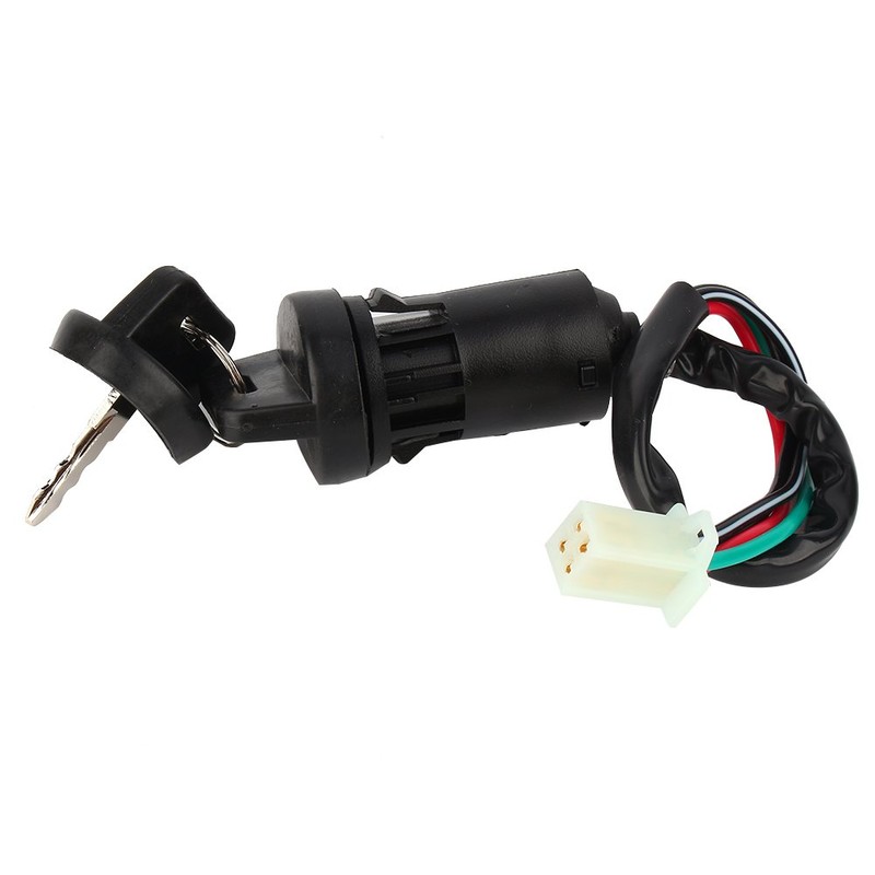 Key Switch 12V Waterproof 4-Wire Ignition Key Switch Waterproof Motorcycle