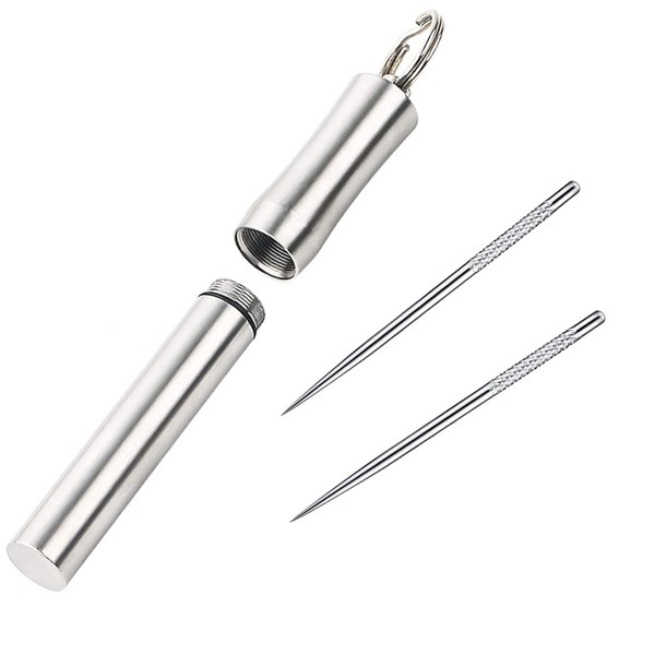 Titanium Toothpick Multifunctional Lightweight Outdoor Equipment Toothpick Holder Portable, Titanium Alloy Toothpick
