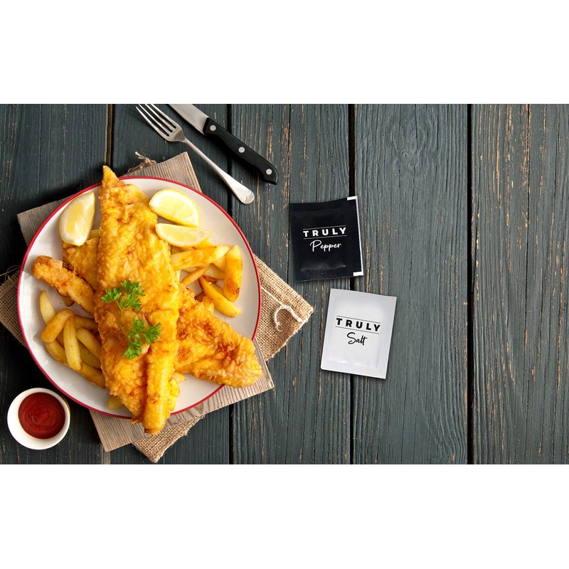 100 x TRULY Salt Individual Condiment Sachets - Handy Mini