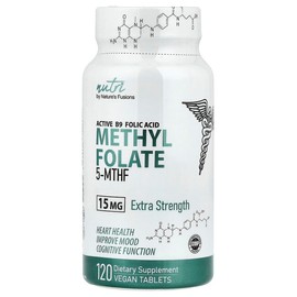 Nutri L-methylfolate 15mg active vegan folic acid supplement for pregnant women 120 tablets / Nutri 뉴트리 L-메틸폴레이트 15mg 활성형 임산부 비건 엽산보충제 120정 X2개