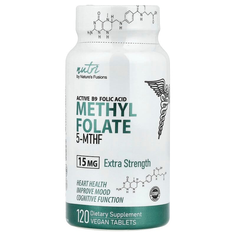 Nutri L-methylfolate 15mg active vegan folic acid supplement for pregnant