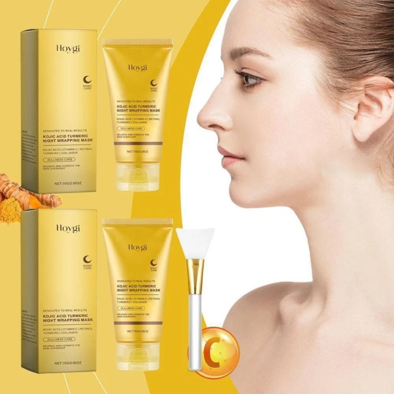 Kojic Acid Turmeric Night Wrapping Mask Overnight Wrapping Peel Off