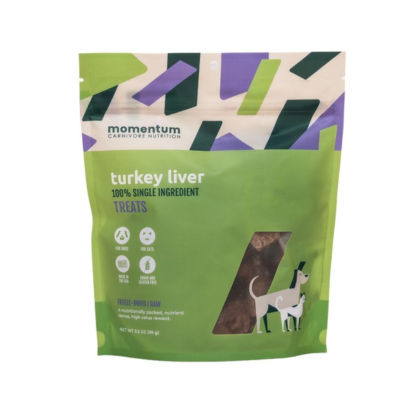 Momentum Carnivore Nutrition Freeze-Dried Turkey Liver – Single-Ingredient Raw Dog