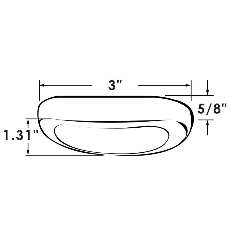 Manufacturers' Select ITC RV/Marine LED Courtesy Light - Oblong Light