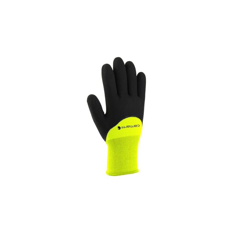 Carhartt Men's Thermal-lined Full Coverage Nitrile Glove, High Vis Lime,
