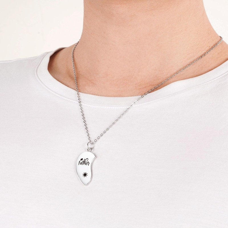 Yonhon Father Son Necklace Matching Set for 2
