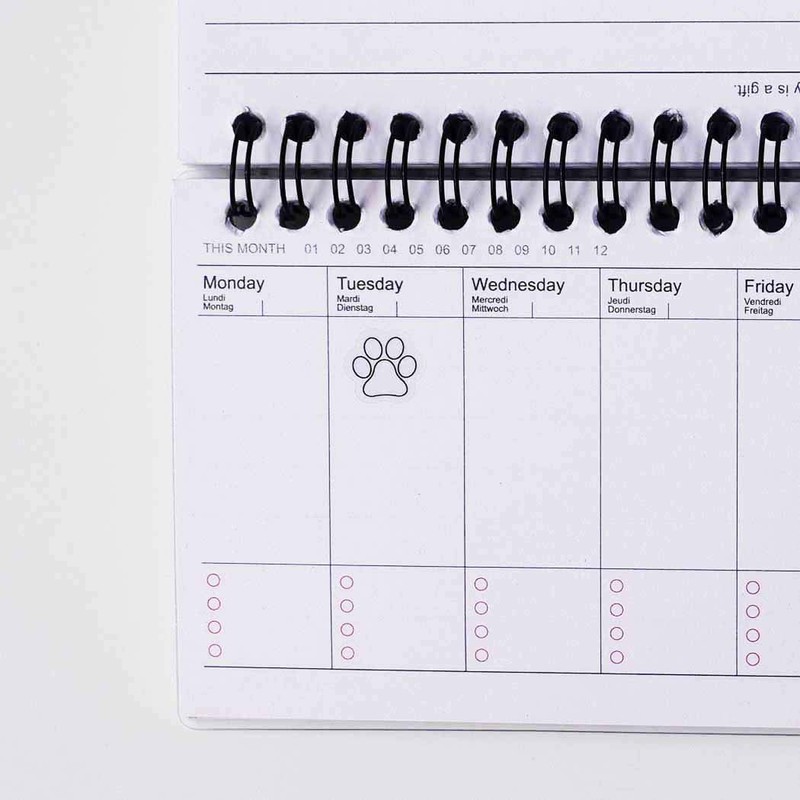 print Planner Stickers, 120 Clear Cat Dog Pet Planner Labels