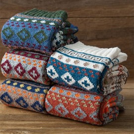 Pleneal 5 Pack Wool Socks for Women - Womens Wool Socks Winter Warm Socks for Women Thick Soft Cozy Knit Socks, Boots Socks for Women