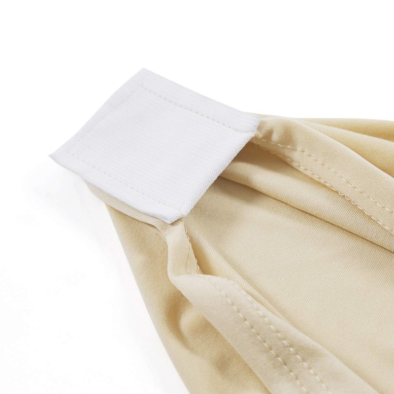 Peomeise 6FT Spandex Table Cover Rectangular Stretch Spandex Tablecloth (Champagne,6FT)