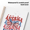 ROXMART Coquette Red White and Blue Bow Patriotic Notebook, USA