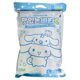 Cinnamoroll Delicious Vita C 1000 tablets + 100 tablets (strawberry flavor, peach flavor / 3 bags) / 시나모롤 맛있는비타C 1000정+100정 (딸기향.복숭아향 / 3봉지)