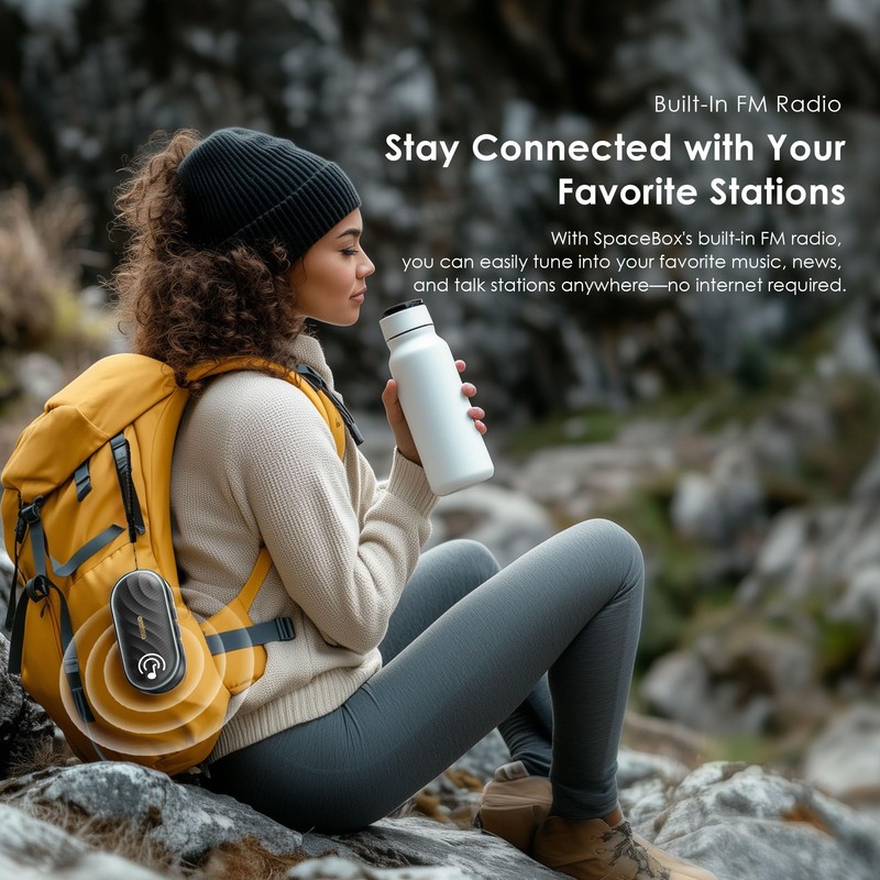 Oraimo SpaceBox Portable Bluetooth Speaker, Speaker Bluetooth Wireless with Light