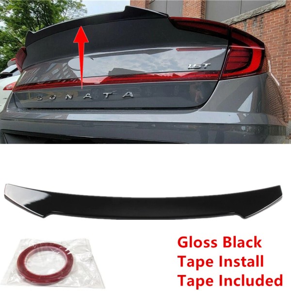 Unbranded Fits Hyundai Sonata 2020-2022 Sedan Glossy Black Rear Trunk
