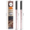 TurritopsisD Eyebrow Pencils 2-Pack, Professional Brow Pencil Dual Tips Retractable