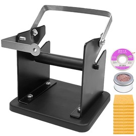 DKARDU Soldering Reel Stand Solder Related Equipment, Welding Wire Adjustable Roll Holder Dispenser Tool Accessories with Brass Wool, Cleaning Sponge, Solder Wick Braid