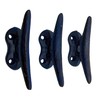 Wowser Nautical Blue Cast Iron Boat Cleat Wall Hooks, 3.5
