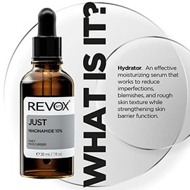 REVOX B77 - Just Niacinamide 10%, 30 ml, Sérum Niacinamida, Humectante Diario para Rostro y Cuello, Reduce Imperfecciones y Manchas, Mejora la Textura