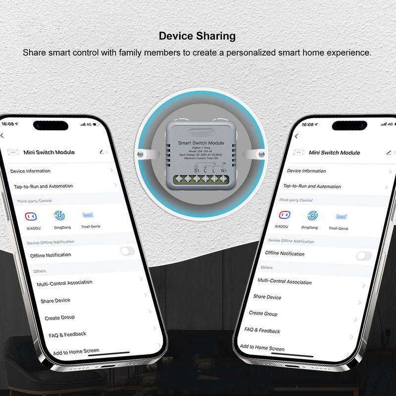 Smart Relay Switch Module for Zigbee for Tuya App Remote
