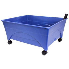 Emsco Group City Picker Raised Bed Grow Box – Self Watering and Improved Aeration – Mobile Unit with Casters - Cobalt Blue