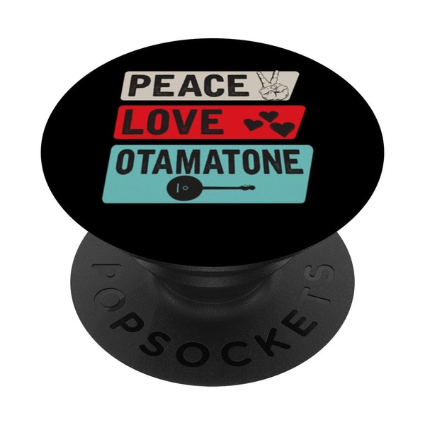 Peace Love Otamatone Instrument Otamatone Player PopSockets with Interchangeable PopGrip