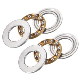 Kozelo 2pcs F12-21M Thrust Ball Bearing - [12mm x 21mm x 5mm] Chrome Steel Miniature Thrust Bearing with Washer for Machine Tool Use