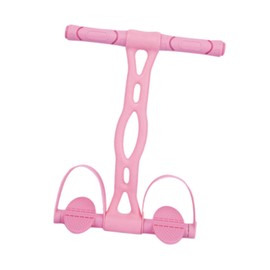 Perfeclan Fitness Equipment with Foot Pedal Resistance Band, Elastic Bands for Home Gym, Sit Up Band for Waist Training, Pink