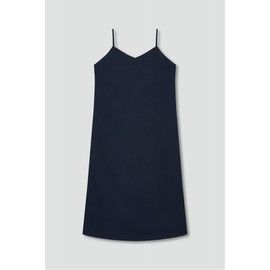JAJU [JAJU] Light Linen Blend Bustier Dress_Navy