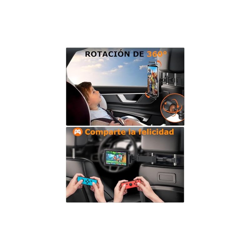Soporte para Tablet Automovil para Reposacabezas,Seguro & Estable