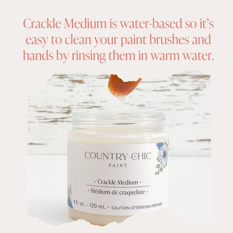 Crackle Medium for Chalk Style Paint, Rustic Shabby Chic Furniture