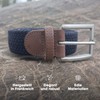 Pierrot Men's Braided Belt, Fabric Belt, Stretch Belt, Braided Belt,