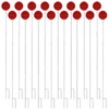CZC AUTO Red Reflective Driveway Markers 37.5-inch Double Sided Metal