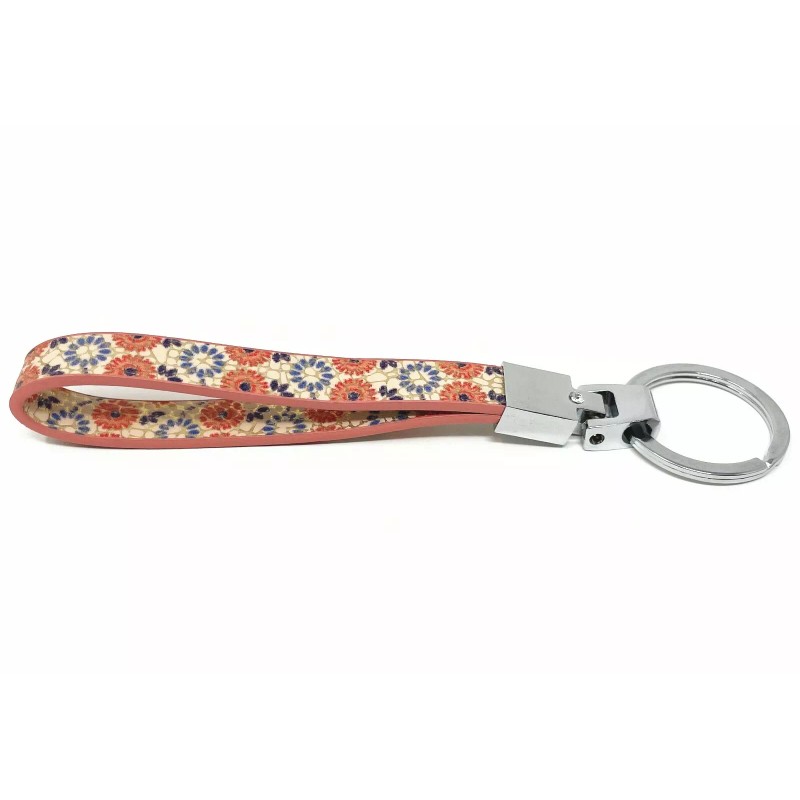 Doliphine wristlet Mini leather key fob keychain with key ring
