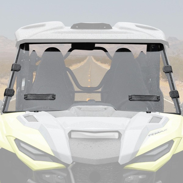 A & UTV PRO Front Full Vented Windshield for Yamaha Wolverine RMAX2 1000/ RMAX4 1000 2021 2022 2023, Clear Tough Hard Coated Window Accessories, 250x Stronger Than Glass