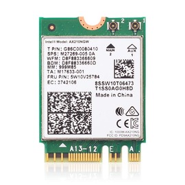 FocusFoto AX210NGW Dual Band WiFi Card 6E Intel NGFF 802.11AX 3000Mbps 2.4Ghz/5Ghz Wi-Fi Card with Bluetooth 5.2 for Laptop PC