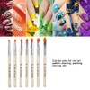 7 Pieces Nail Art Brushes with Transparent Handle Nail Art