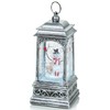 Christmas LED Rustic Silver Water Spinner Lantern Snowman & Deer