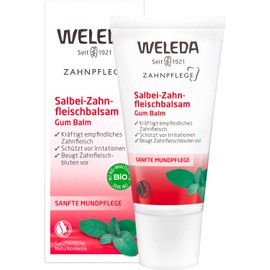 WELEDA Organic Sage Gum Balm - Natural Cosmetics Dental Care Gel Strengthens Sensitive Gums. Mild Toothpaste for Regular Oral Hygiene Ensures Fresh Breath (1 x 30 ml)