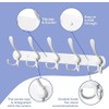 GlazieVault White Coat Hooks for Wall - Stainless Steel Coat