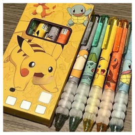 OMEIU Store 5PCS Gel Pen Liquid Ink Rollerball Retractable Quick Drying Extra Fine Ballpoint Premium 0.5mm Marker for Office School Stationery Supply Black (Yellow)