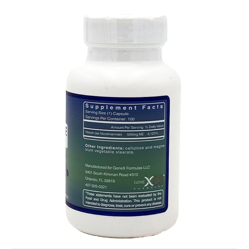 Genex Formula 제넥스 포뮬러스 Nicotinamide 니꼬틴아미드 100베지캡슐 Genex Formulas Nicotinamide