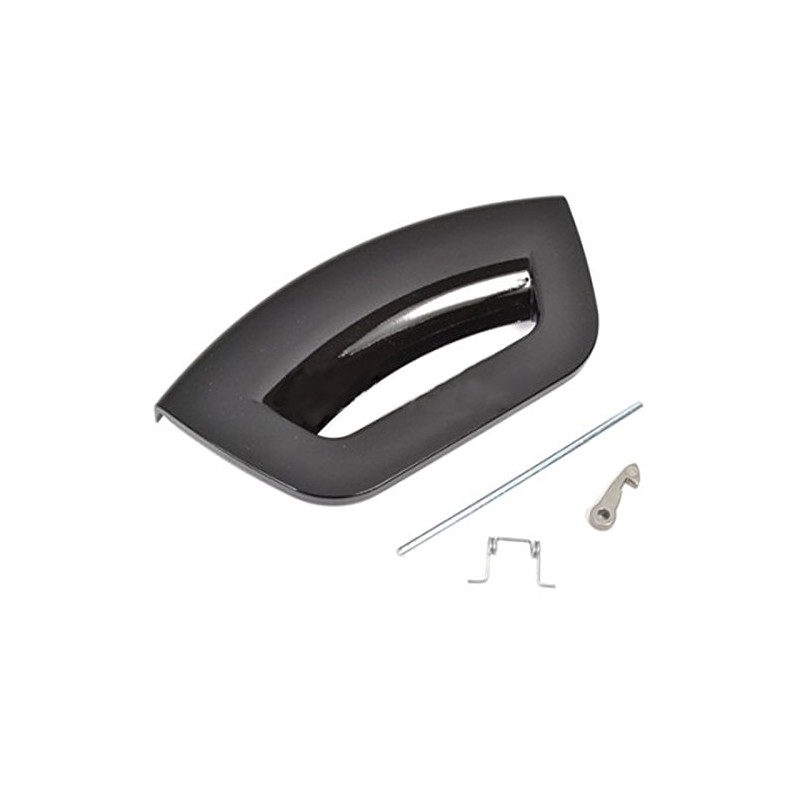 SPARES2GO Black Door Handle Futura Lever Latch Kit for Hotpoint