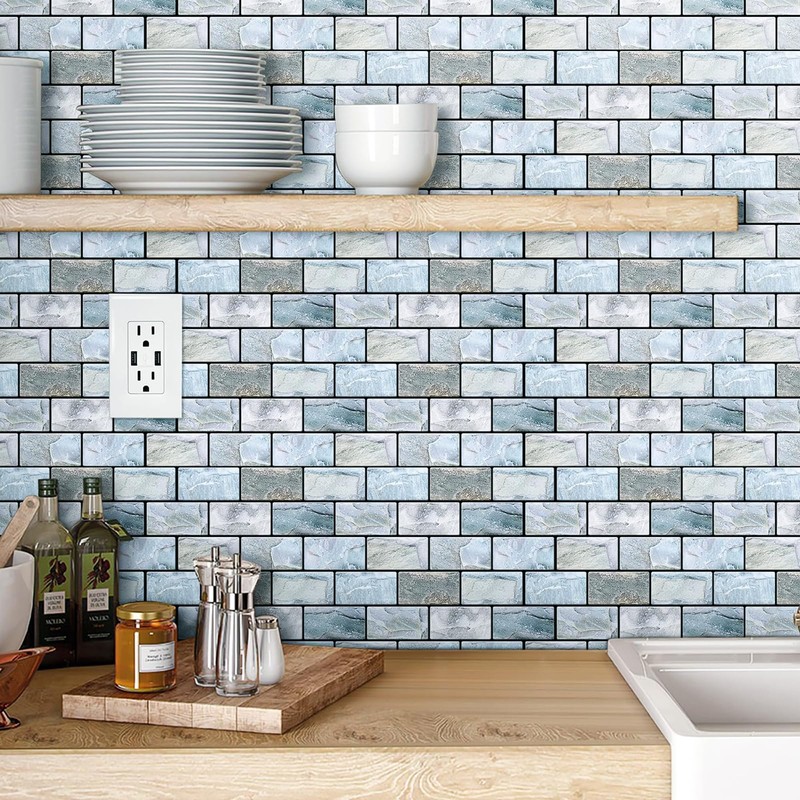 VANCORE Peel and Stick Backsplash for Kitchen: Self Adhesive Wall