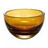 World Faith European Penelope Mouth Blown Eye-Catching Penelope Amber Bowl,