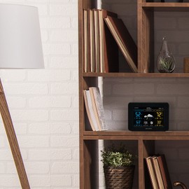 AcuRite 02027A1 Color Weather Station with High Low Temperature and Humidity with Moon Phase, Dark Themed (02027A), Black Display