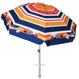 AMMSUN 7ft Fantasy Design Heavy Duty High Wind Beach Umbrella Parasols with UV 50+ Protection, sand anchor & Tilt Sun Shelter, Outdoor Sunshade Umbrellas Carry Bag for Patio Garden Pool Backyard