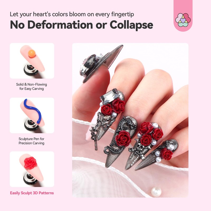 SAVILAND SSPro X 3D Nail Gel Kit 12 Colors: Easily