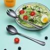 Berglander Black Salad Server Set, Stainless Steel Salad Serving Set