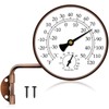 4" Brass Outdoor Thermometer Waterproof, Outside Decorative Thermometer for Patio,