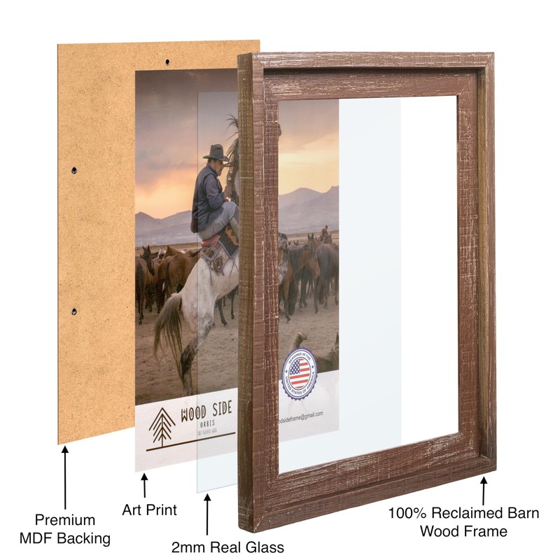 Rustic Barnwood Picture Frames 8x10 - Set of 2 -