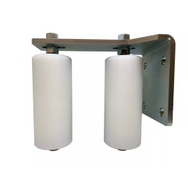 Eagle Slide Gate Hardware: Parts  - 6" L Bracket Guide Roller - White